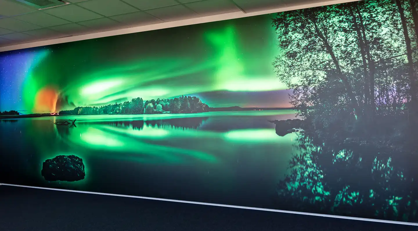 Lightbox with northern light