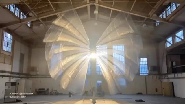 𝑽𝒊𝒔𝒖𝒂𝒍 𝒈𝒓𝒂𝒏𝒅𝒊𝒐𝒔𝒊𝒕𝒚 unfolds in the work of @boris.acket, “The Bird of a Thousand Voices”
 
➜ Have a post that sparks inspiration? Nominate your favorite - DM us.
 
Motor-controlled installation of aluminum and transparent fabric.

Installation by: @boris.acket 
Inspired by the album by: @tigranhamasyan
Visual artist: @rubenvanleer
Software: @wes_broersen 
Creative engineer: @merijnversnel
Production: Truth.io @luizaguidi
Engineering assistance @mooscrebolder
Supported by the Mondriaan Fund
Creative production for the studio @luizaguidi 

#installationart #mediaart